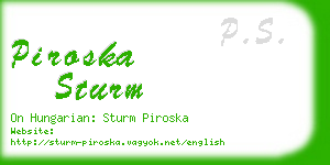 piroska sturm business card